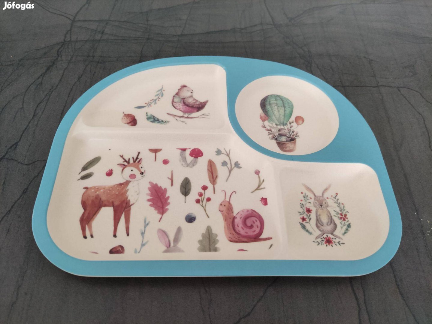 27x21 cm-es új műanyag osztott tányér
