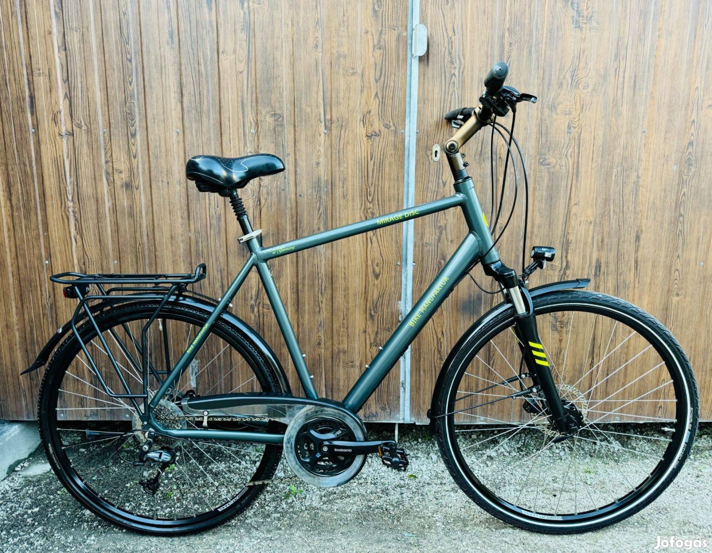 28" Bikemanufaktur aluvázas kerékpár Kitűnő Áll!61cm/Deore/3x8/Hidrfék