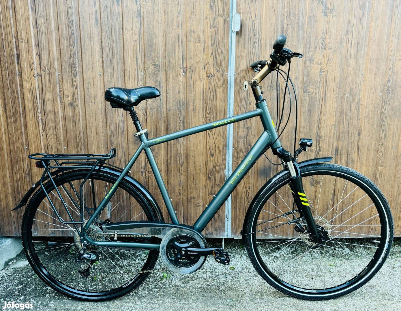 28" Bikemanufaktur aluvázas kerékpár Kitűnő Áll!61cm/Deore/Hidrfék/