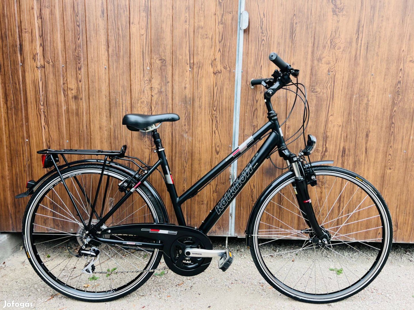 28" Kalkhoff aluvázas kerékpár Gyönyörű áll!Shimano/Hidrfék/3x8s/