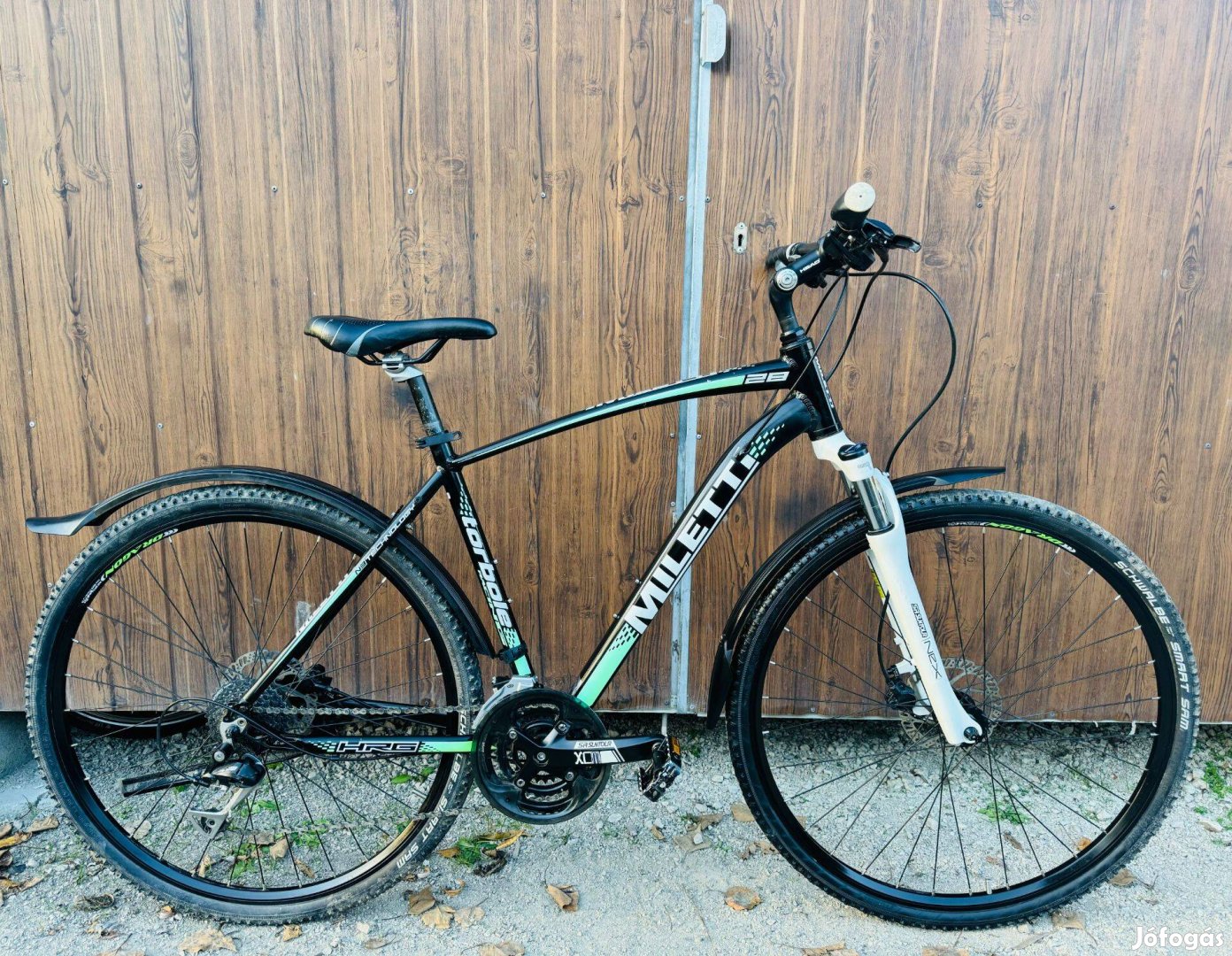 28" Miletti aluvázas Trekking kerékpár Kiváló áll!Shimano/3x9s/Hidrfék