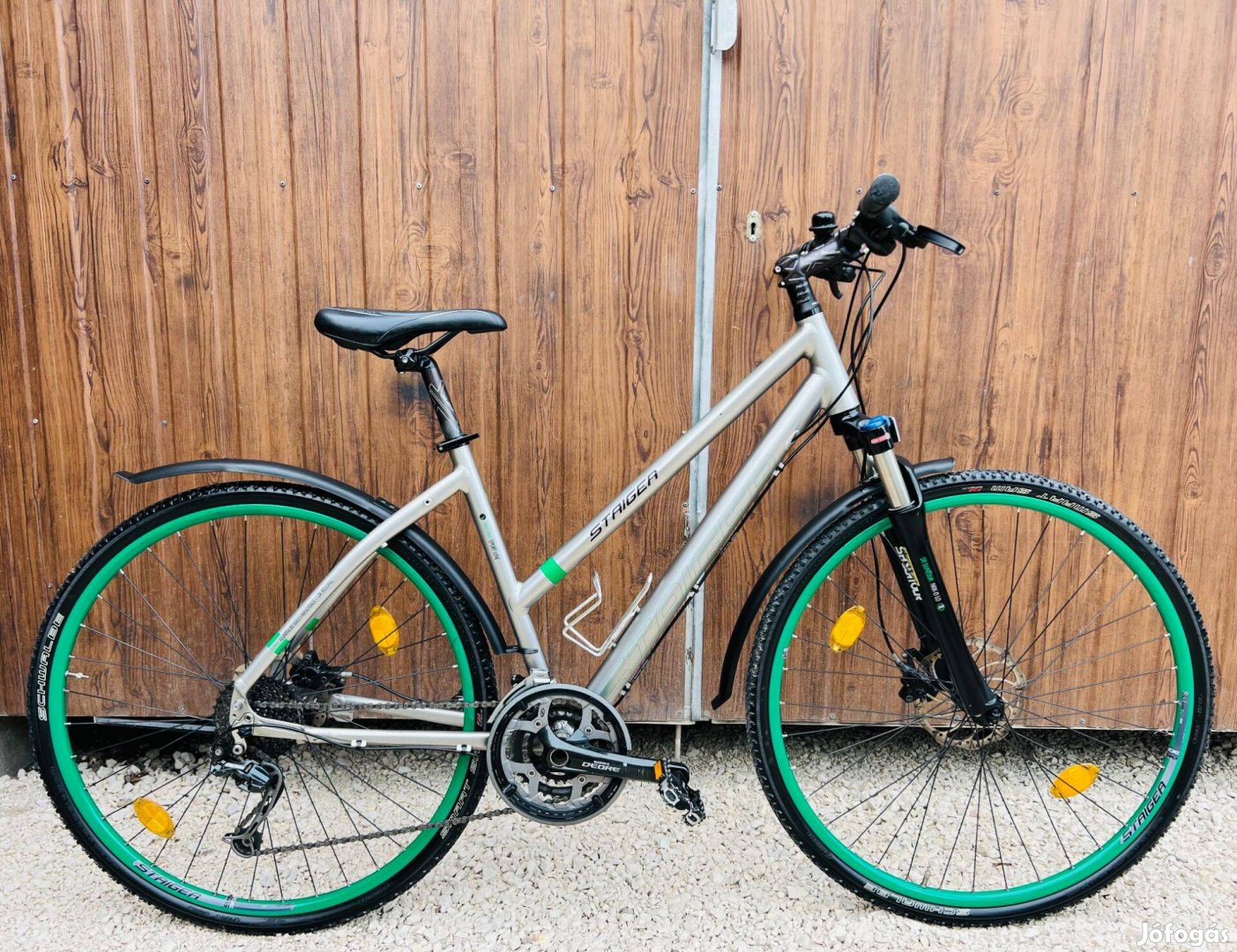 28" Staiger Trekking kerékpár Gyönyörű áll!Deore/3x9/Hidrfék/Lockout/