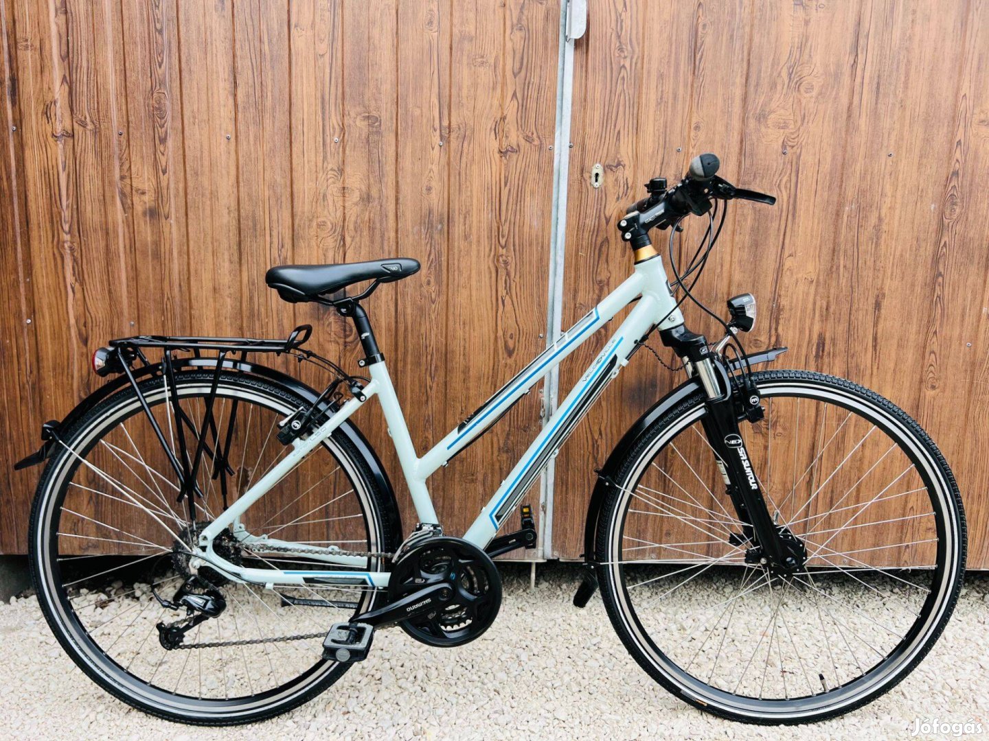 28" Velodeville aluvázas kerékpár Gyönyörű áll!Deore/3x8s/Hidrfék/