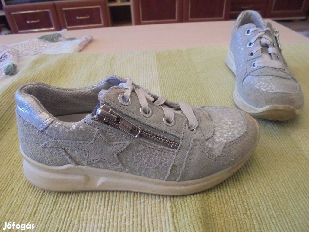 28-as Superfit cipzáros+fűzős lány bőr cipő