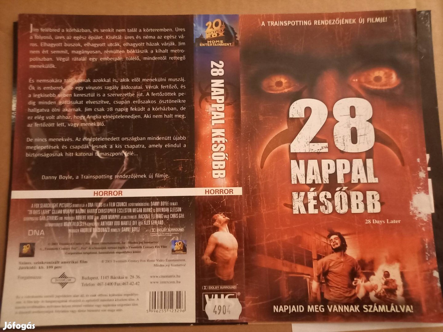 28 nappal később - horror vhs - Cillian Murphy