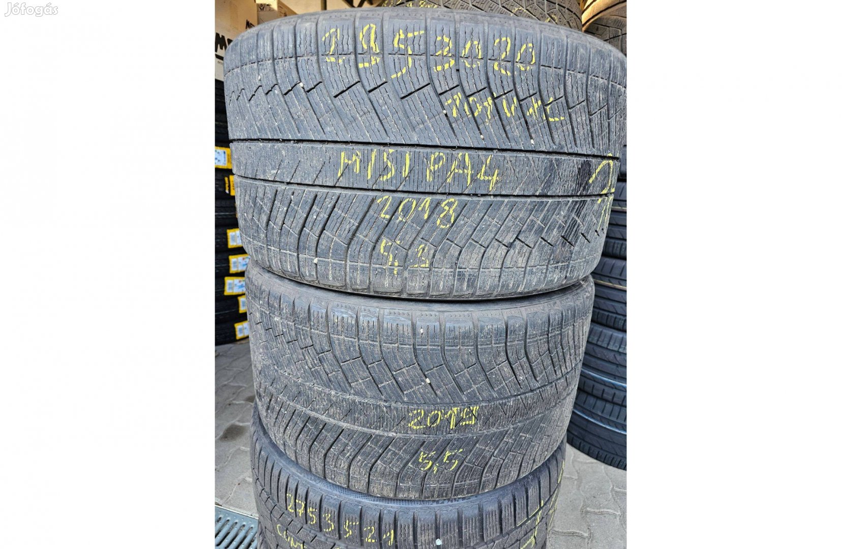 295/30R20 Michelin PA4 Használt Téli Gumi