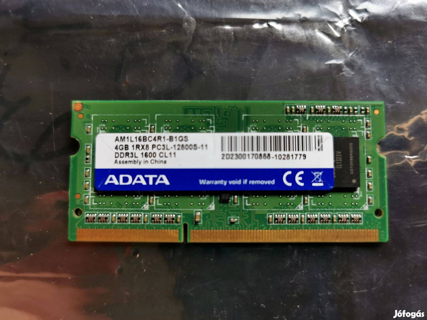 29/1 Adata AM1L16BC4R1 4gb 3 hó garancia 1600mhz PC3L DDR3 ram memória