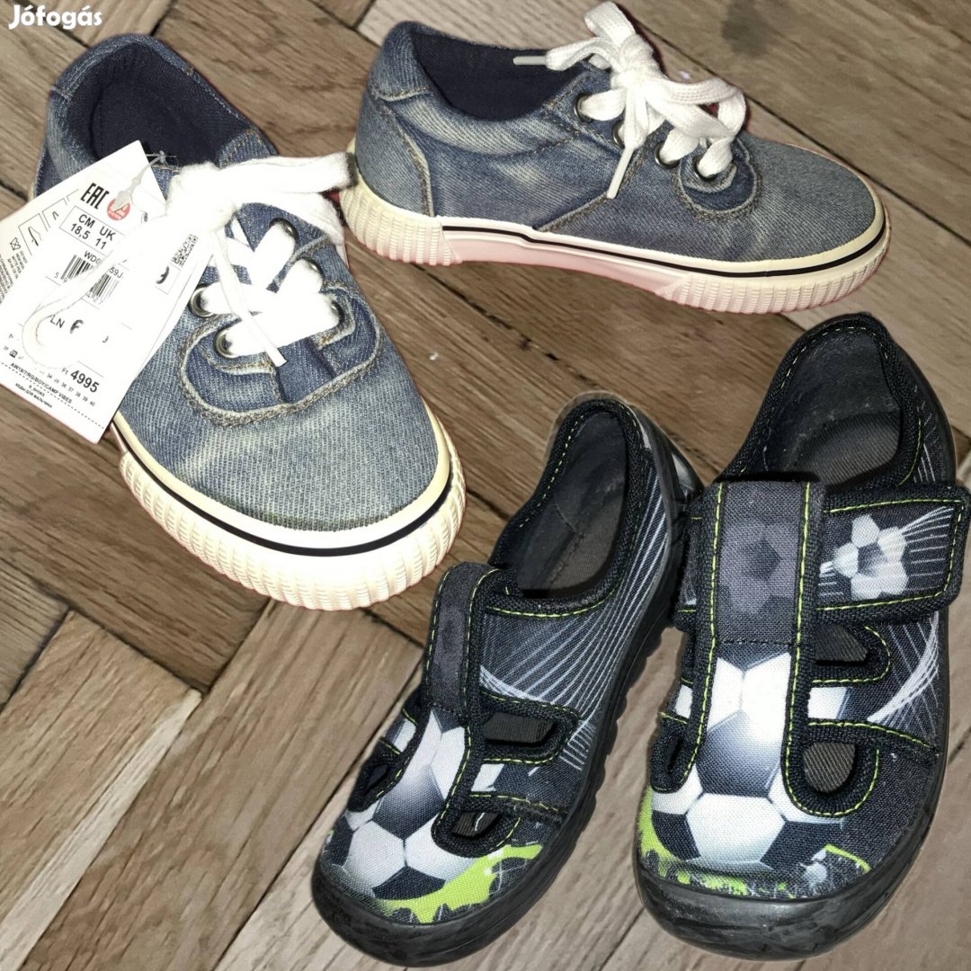 29-es fiú cipőcsomag: farmer-sneaker + tornacipő