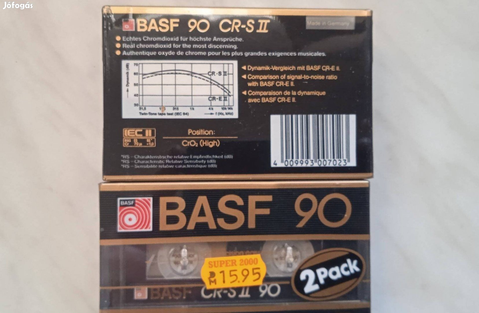 2DB BASF Superchrom Magnó kazetta eladó új!