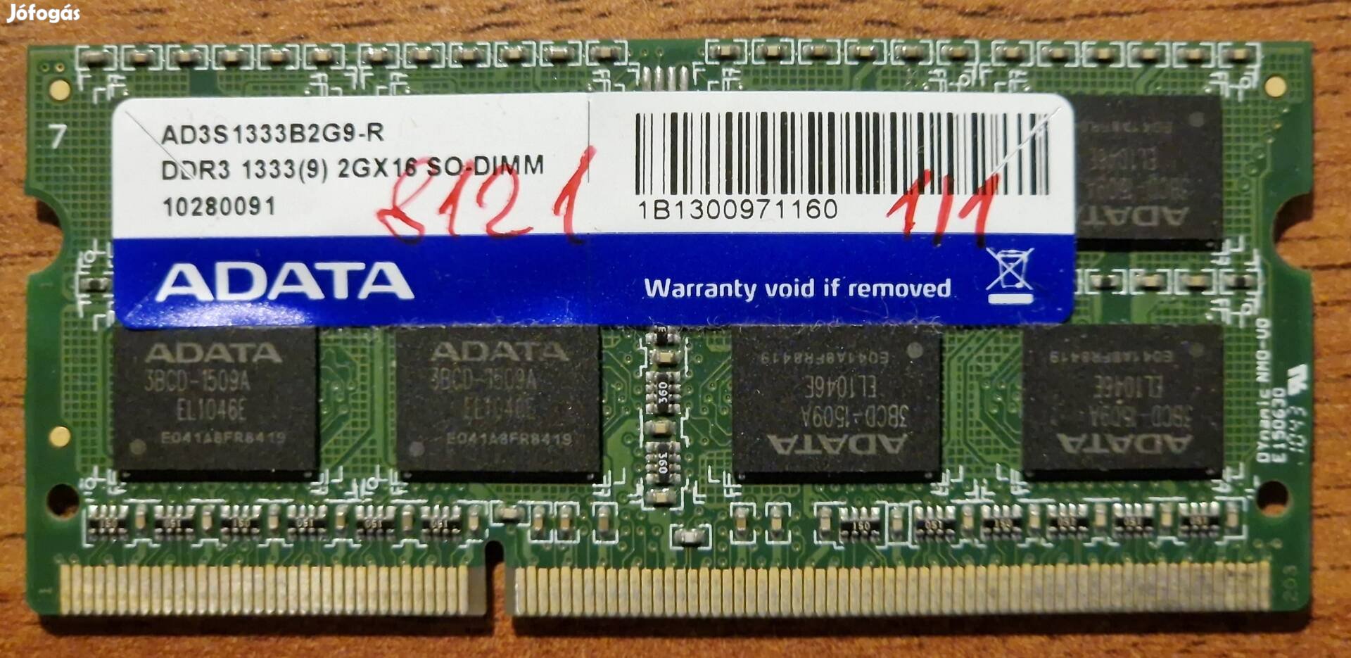 2GB DDR3 1333MHz RAM SO-DIMM laptop memória 