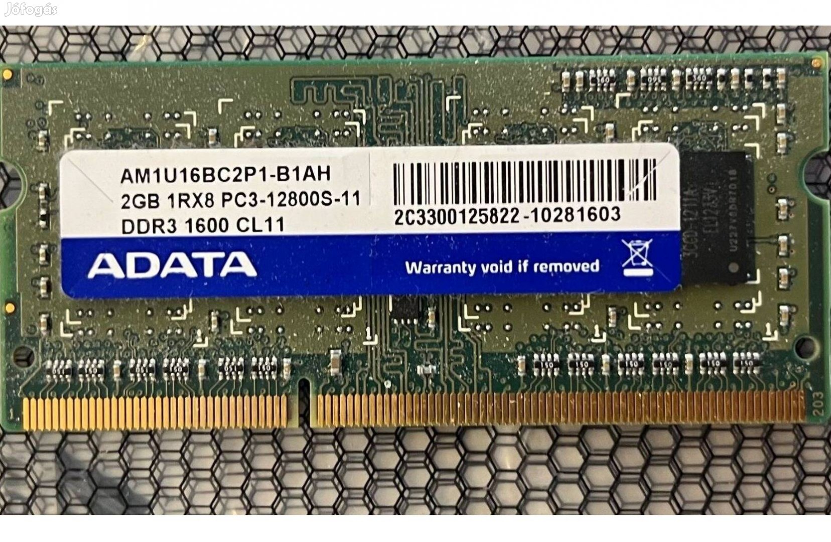 2GB DDR3 1RX8 PC3 12800S-11 1600Hz laptop RAM