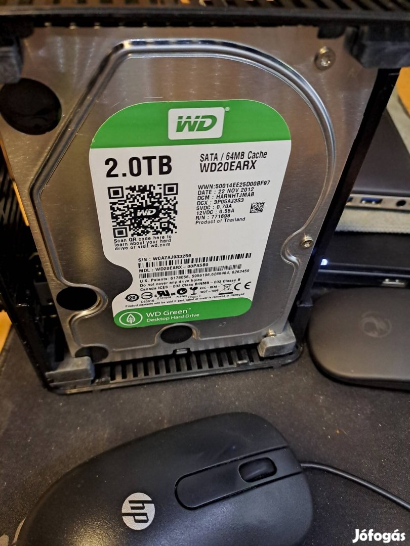 2TB WD merevlemez 100/100