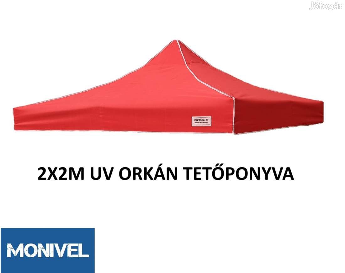 2X2 UV állóbb orkán piros tetőponyva sátortető sátorponyva ponyva