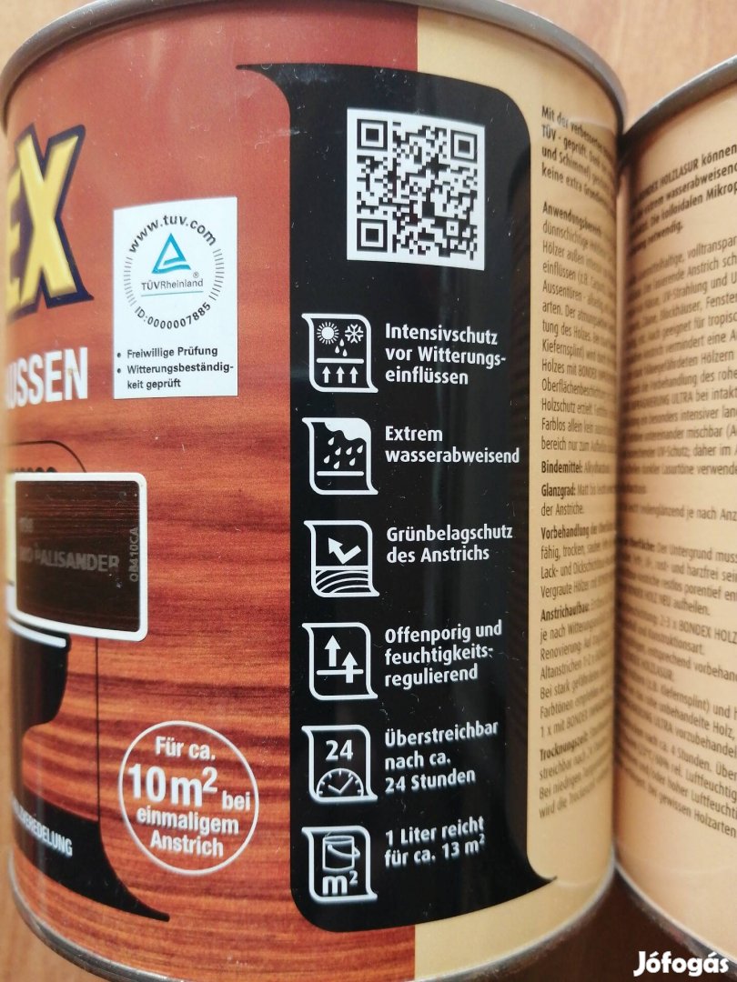 2X Bondex favédő lazur festék