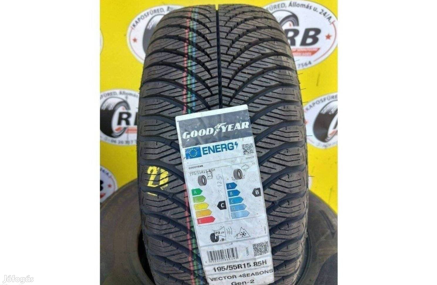 2-2db 195/55 r15 Új Goodyear 4évszakos 2021 25000 Ft