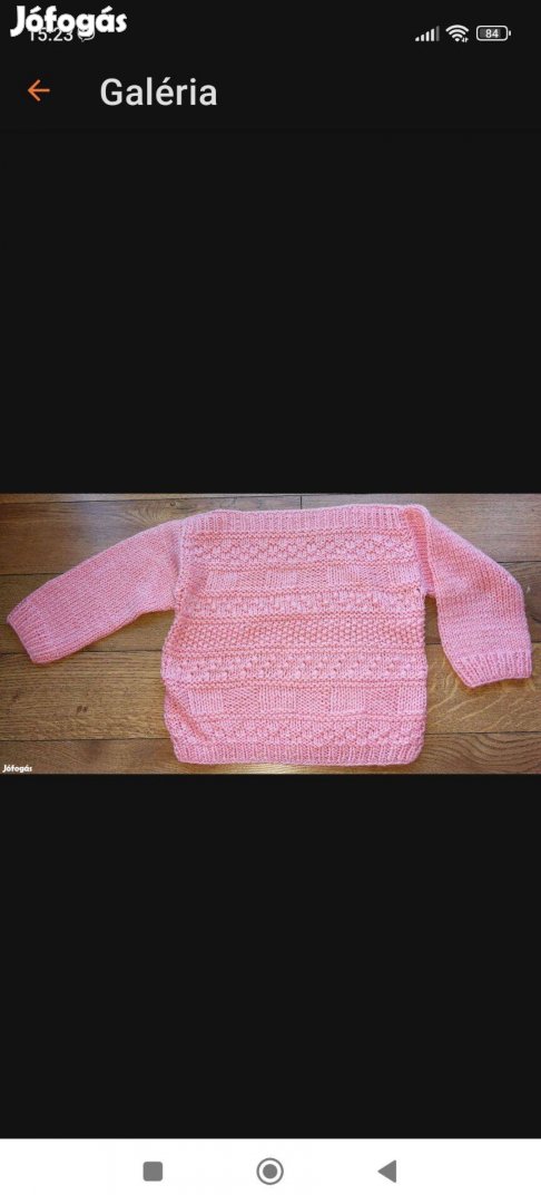 2-3 évesre szép kötött, rózsaszín pulcsi eladó!