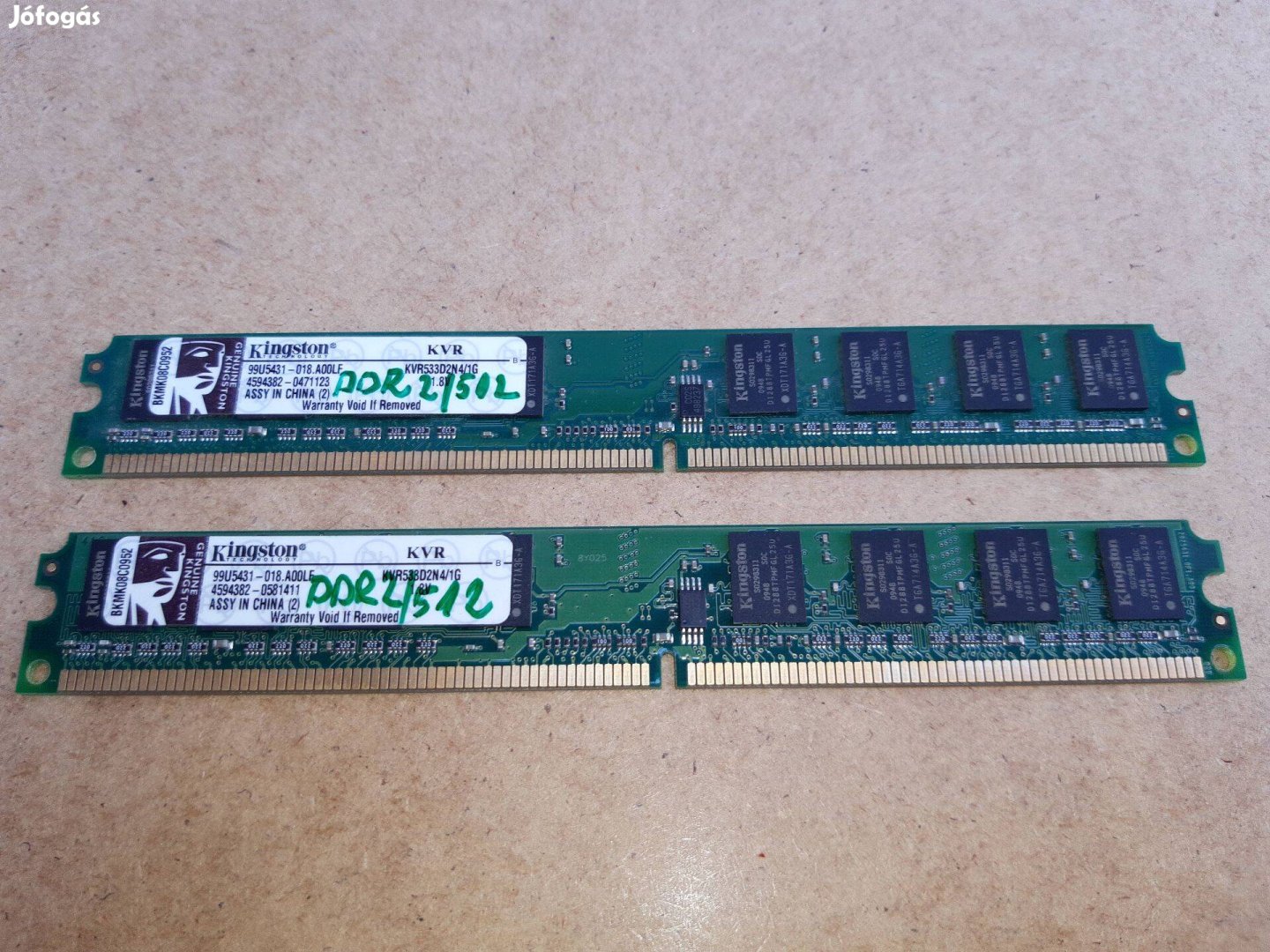 2*512 MB DDR2 memória low-profil 533MHz asztali ram