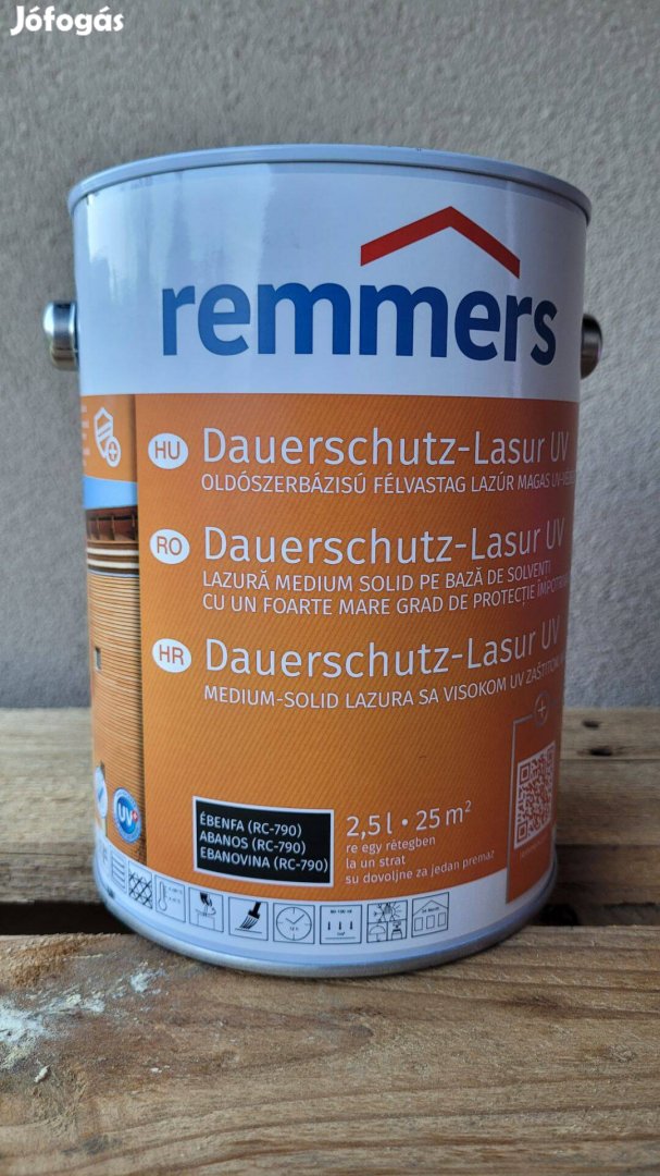 2,5 L-es Remmers kültéri fa lazúr festék eladó