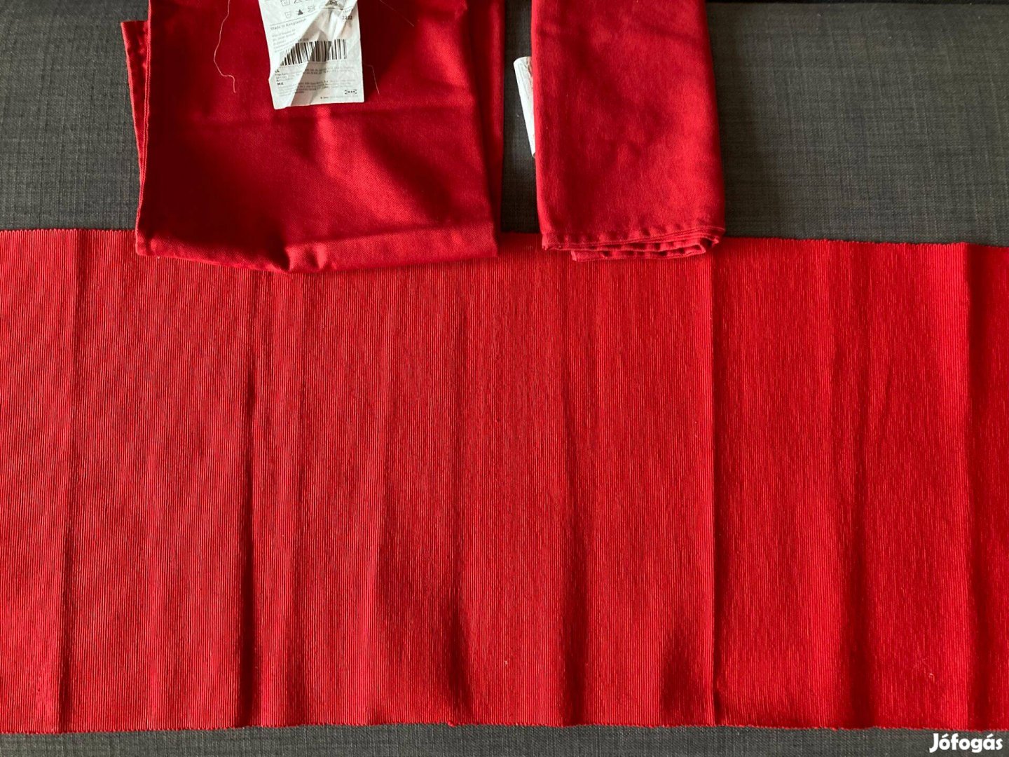 2 DB 50X50 cm díszpárna huzat, 1 db futó, új