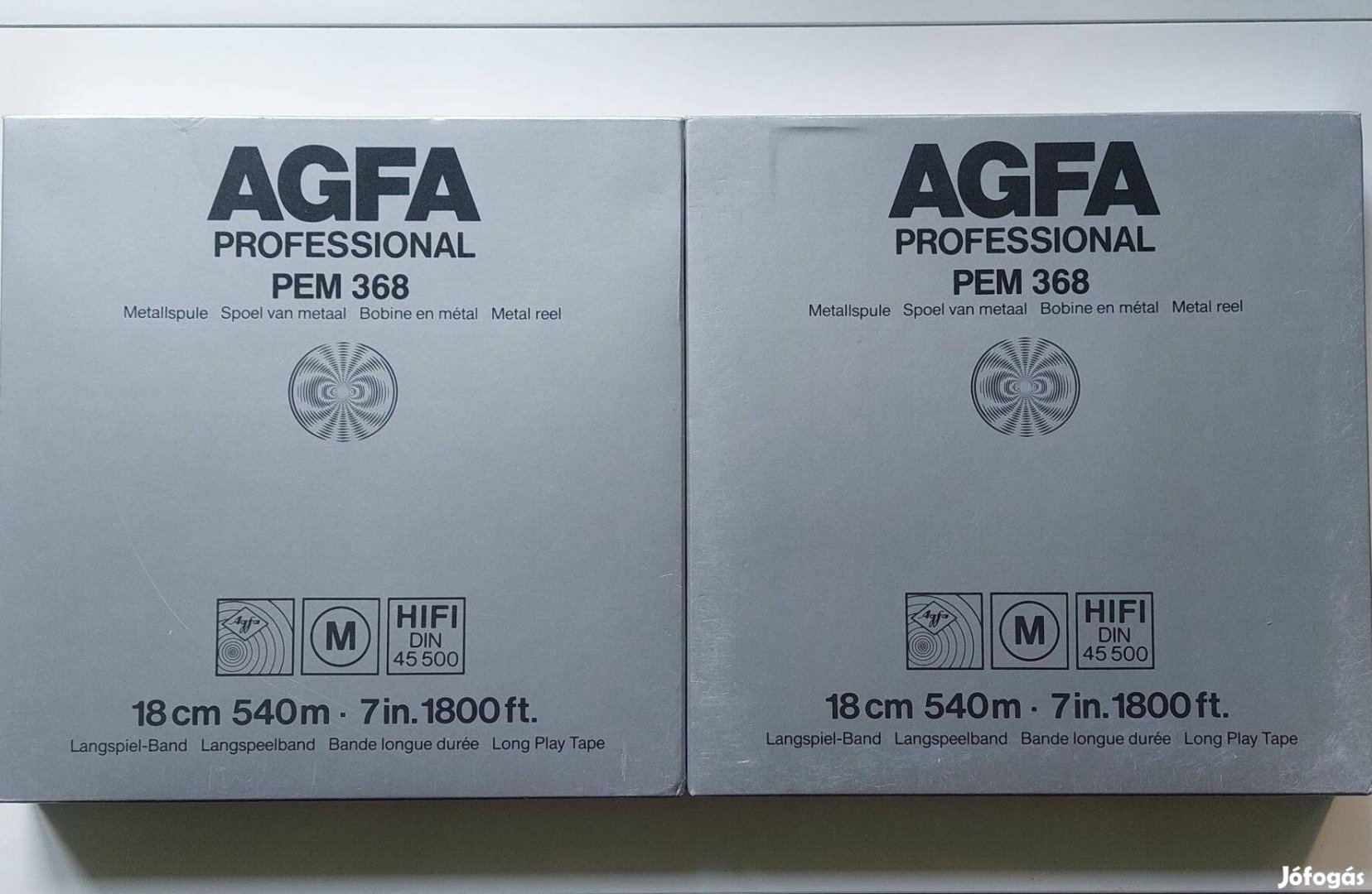 2-DB AGFA Professional PEM 368 Fém Orsó Orsós Magnószalag
