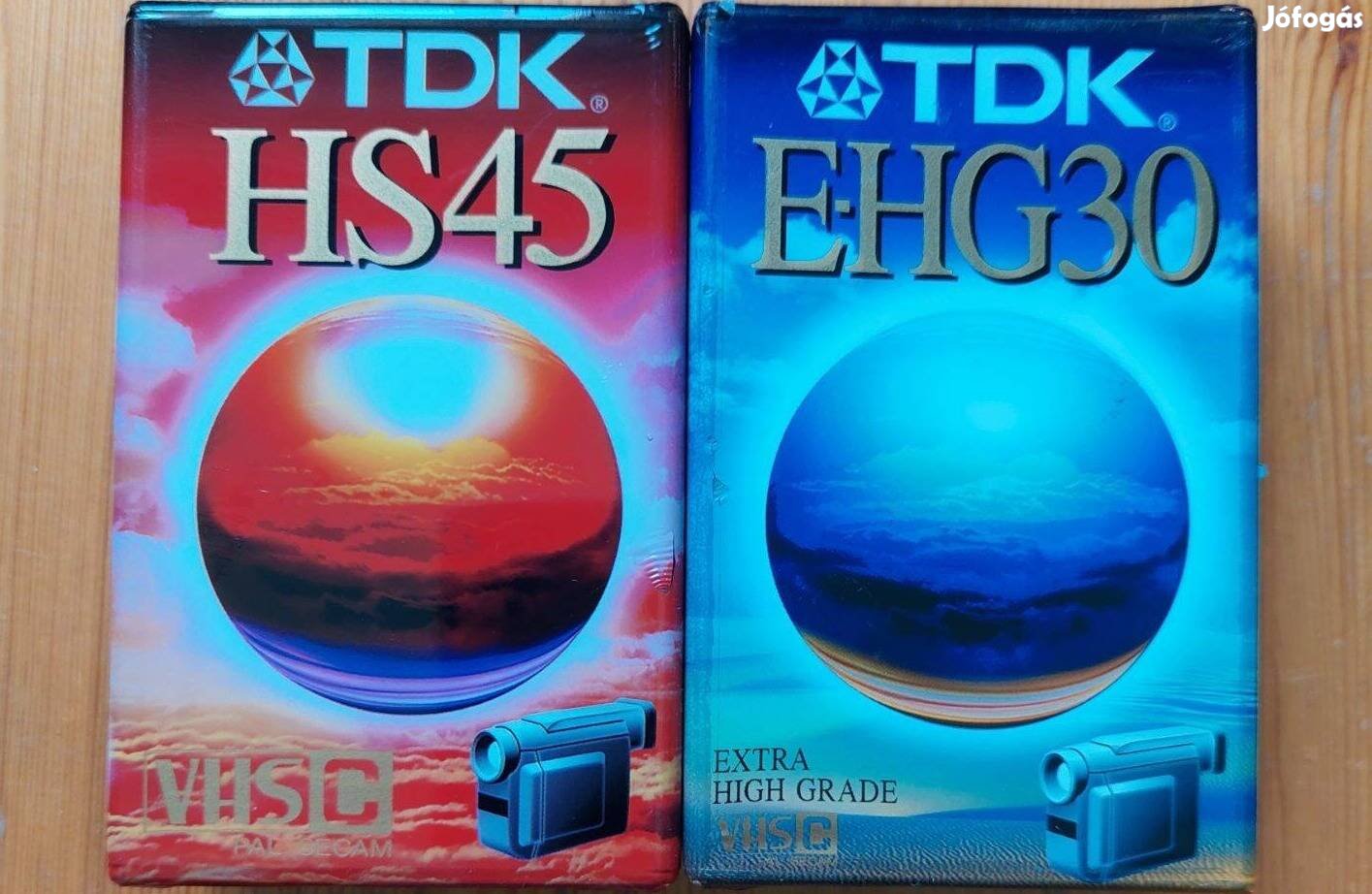 2-DB TDK HS45 Ehg30 VHSC VHS C Videokamera Kazetta Videó Kazetta VHS