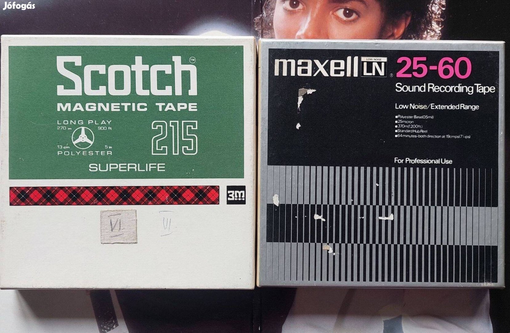 2-DB / 1- Scotch 1- Maxell 13 cm Orsós Magnószalag MAGNÓ Szalag