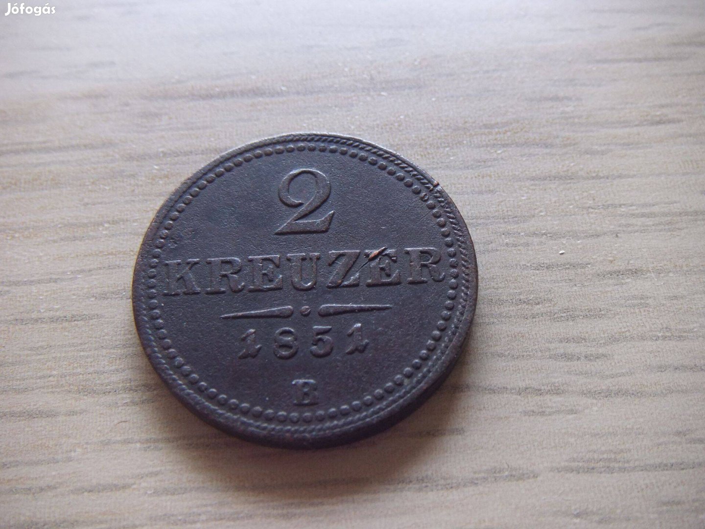 2 Krajcár ( B ) 1851 Ausztria