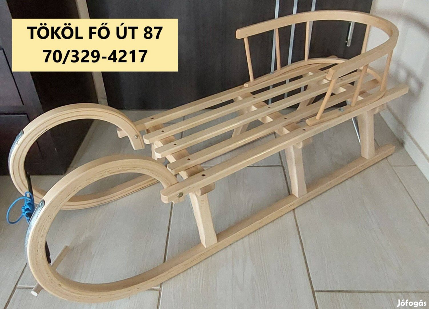 2 Személyes Extra Erős Bükk Fa Szánkó Kapaszkodóval Új Bükkfa Szánkó