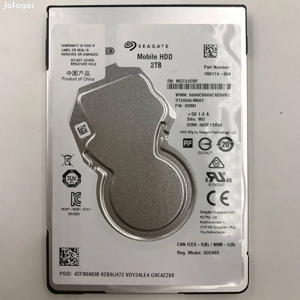 2 TB Seagate Mobile HDD laptopba