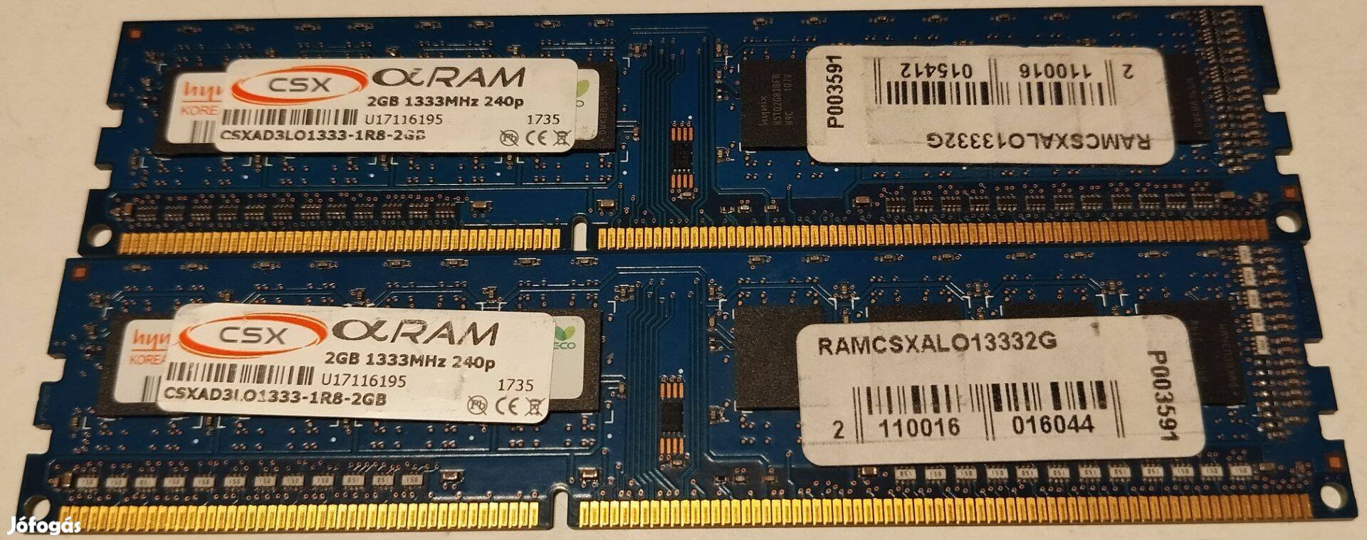 2 X 2 GB DDR3 Csx PC Ram 1333