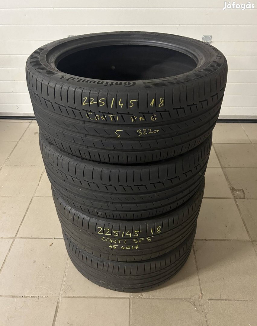 2+ 2db 225/45R18 Continental nyári gumi 225 45 18 225/45 r18