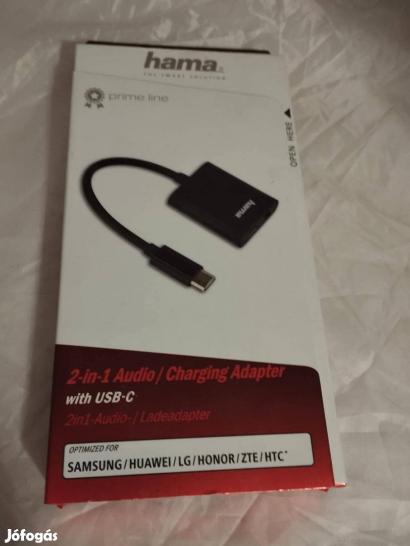 2 az 1-ben USB-C hang és töltőadapter Hama