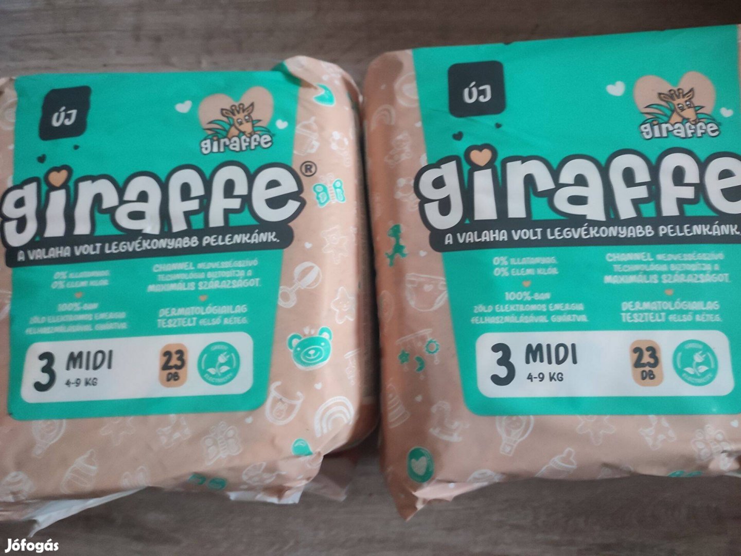 2 csomag Giraffe midi 3 pelenka