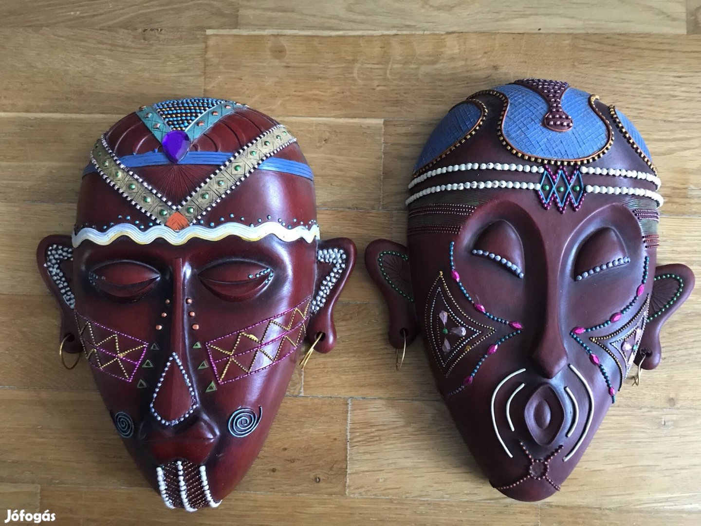 2 darab 29cm-es afrikai stílusú maszk eladó