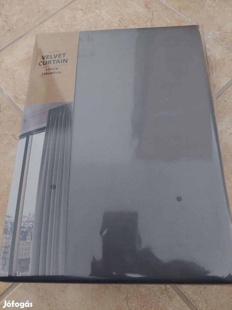 2 darab Austra sötétítő bársony függöny szürke 140×300 cm