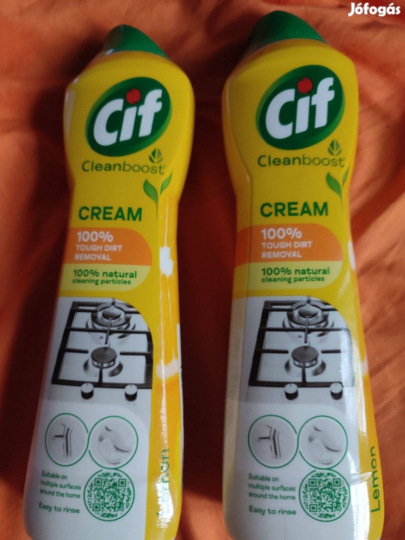 2 darab Cif Cleanboost Cream Lemon súrolókrém 500 ml