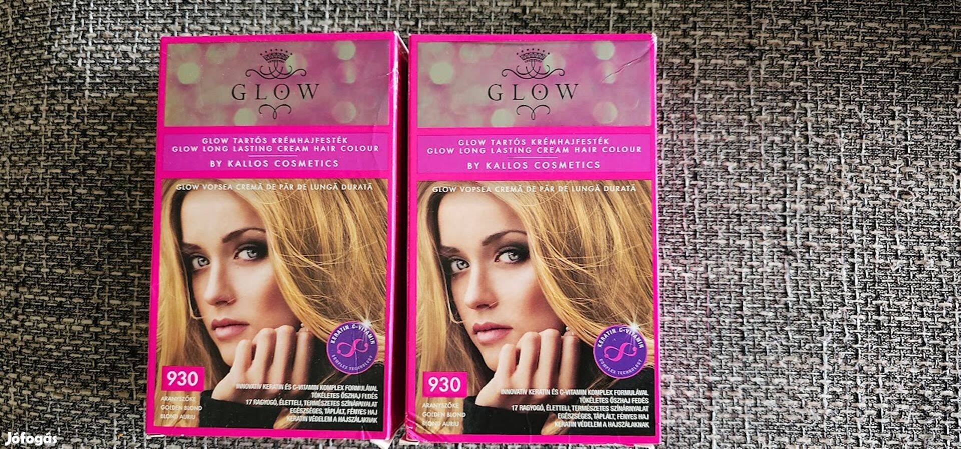 2 darab Kallos GLOW Krémhajfesték - Aranyszőke