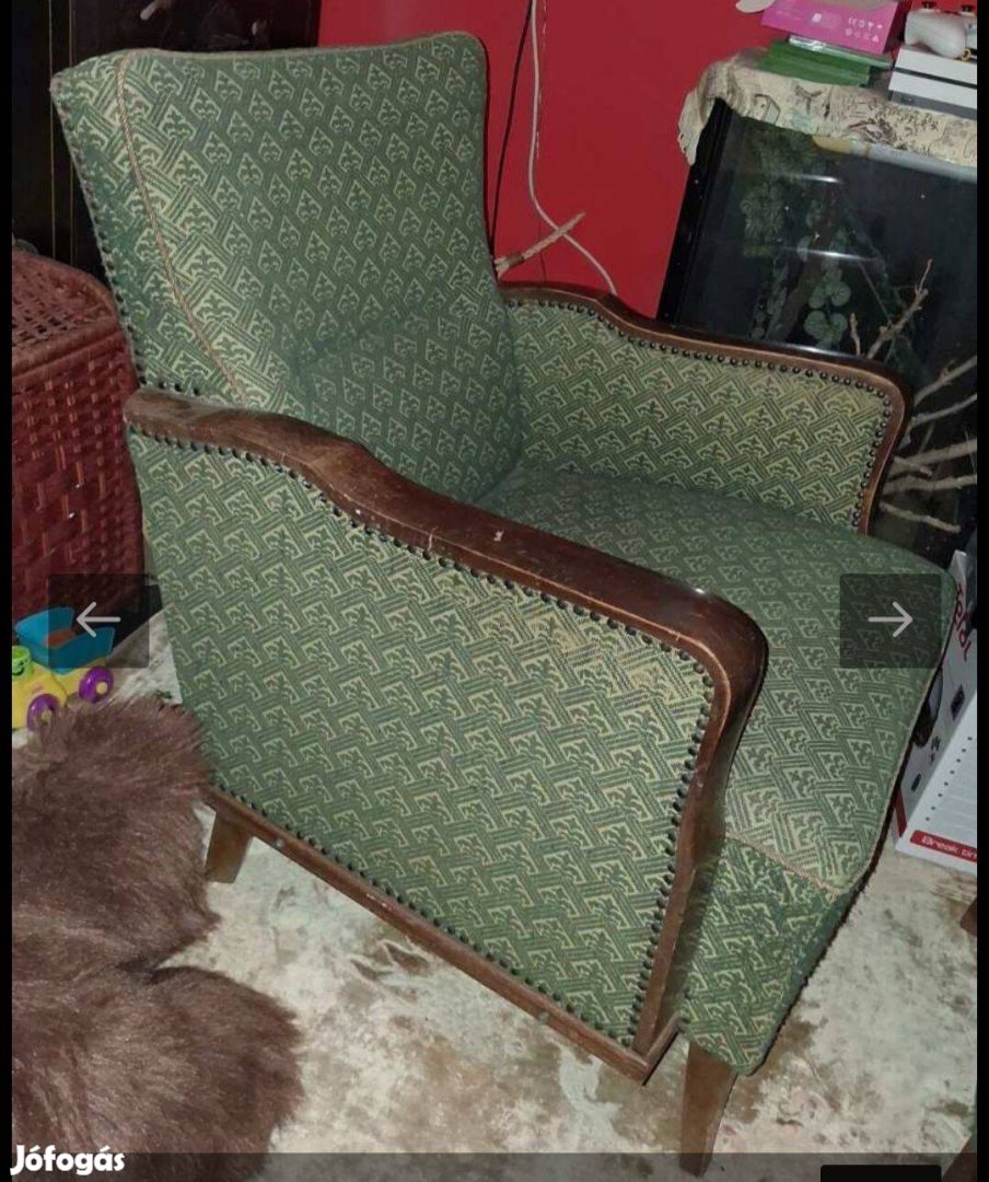 2 darab, régi, zöld fotel Olcsón!