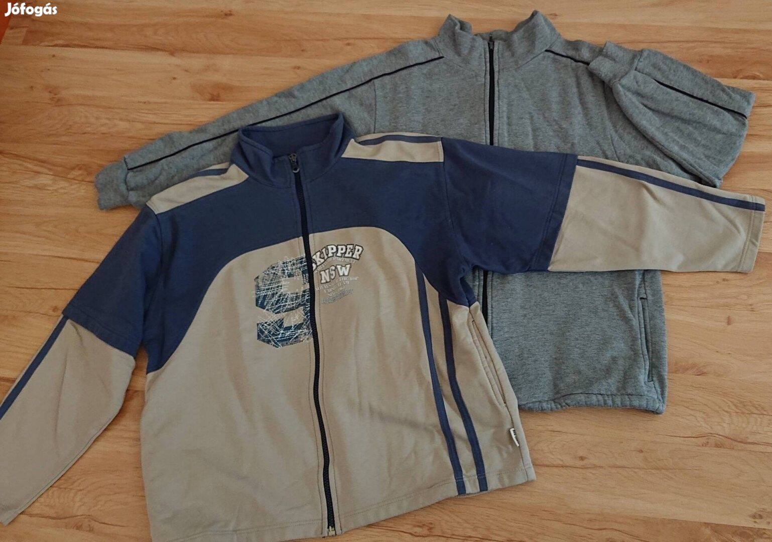 2 darab cipzáros melegítőfelső 146-152-es méretben - mérve