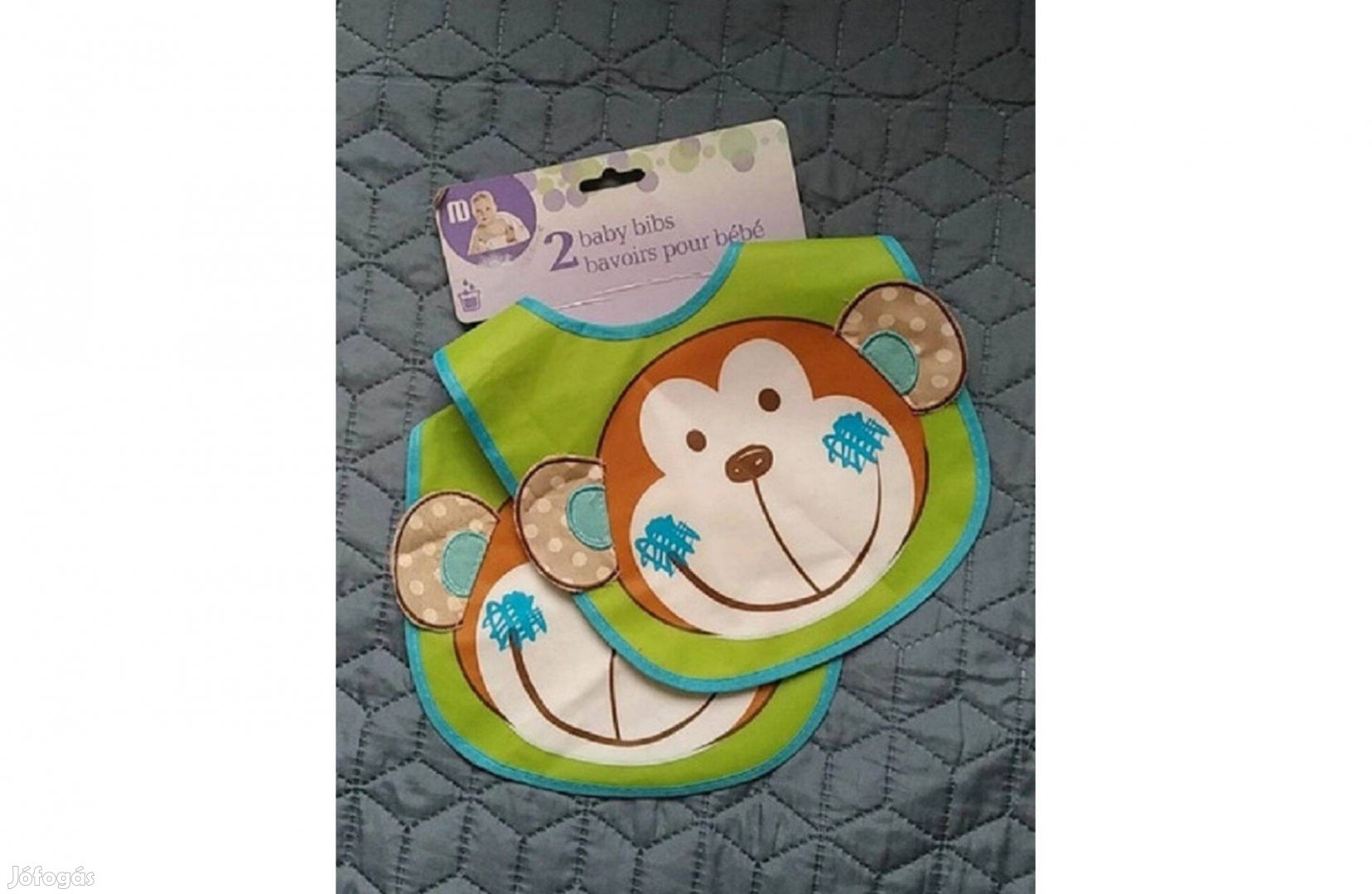 2 darab majom mintás előke csomag ( kislány, kisfiú)