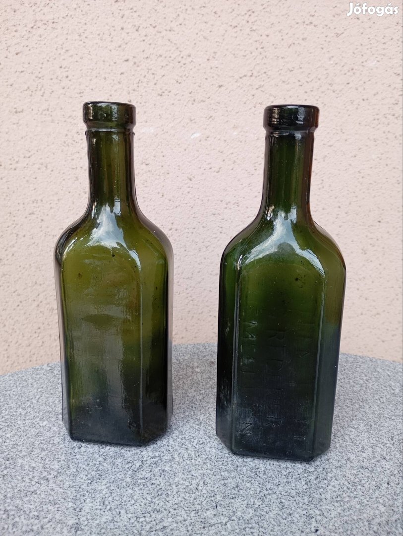2 darab régi zöld üveg eladó 