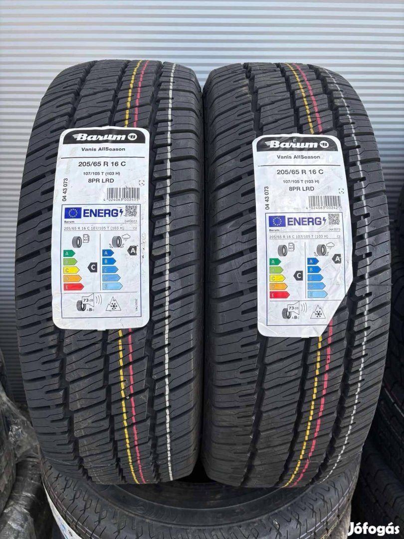 2 db 205/65R16C 205/65 R16C új Barum négyévszakos 4s gumi ÁR/db Dot24