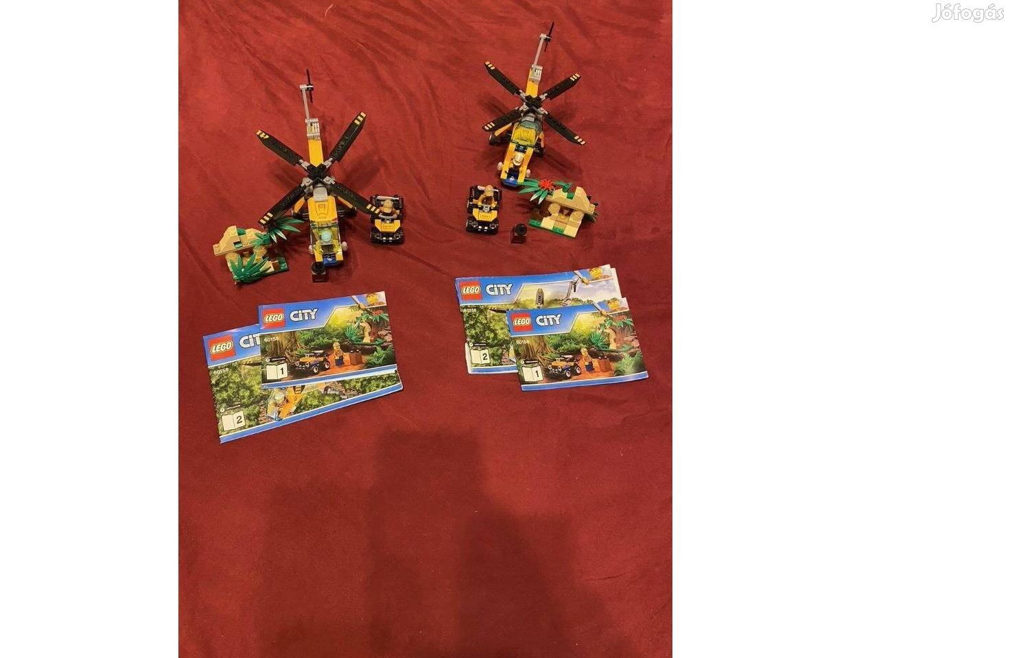 2 db 60158 LEGO City Dzsungel teherszállító helikopter -