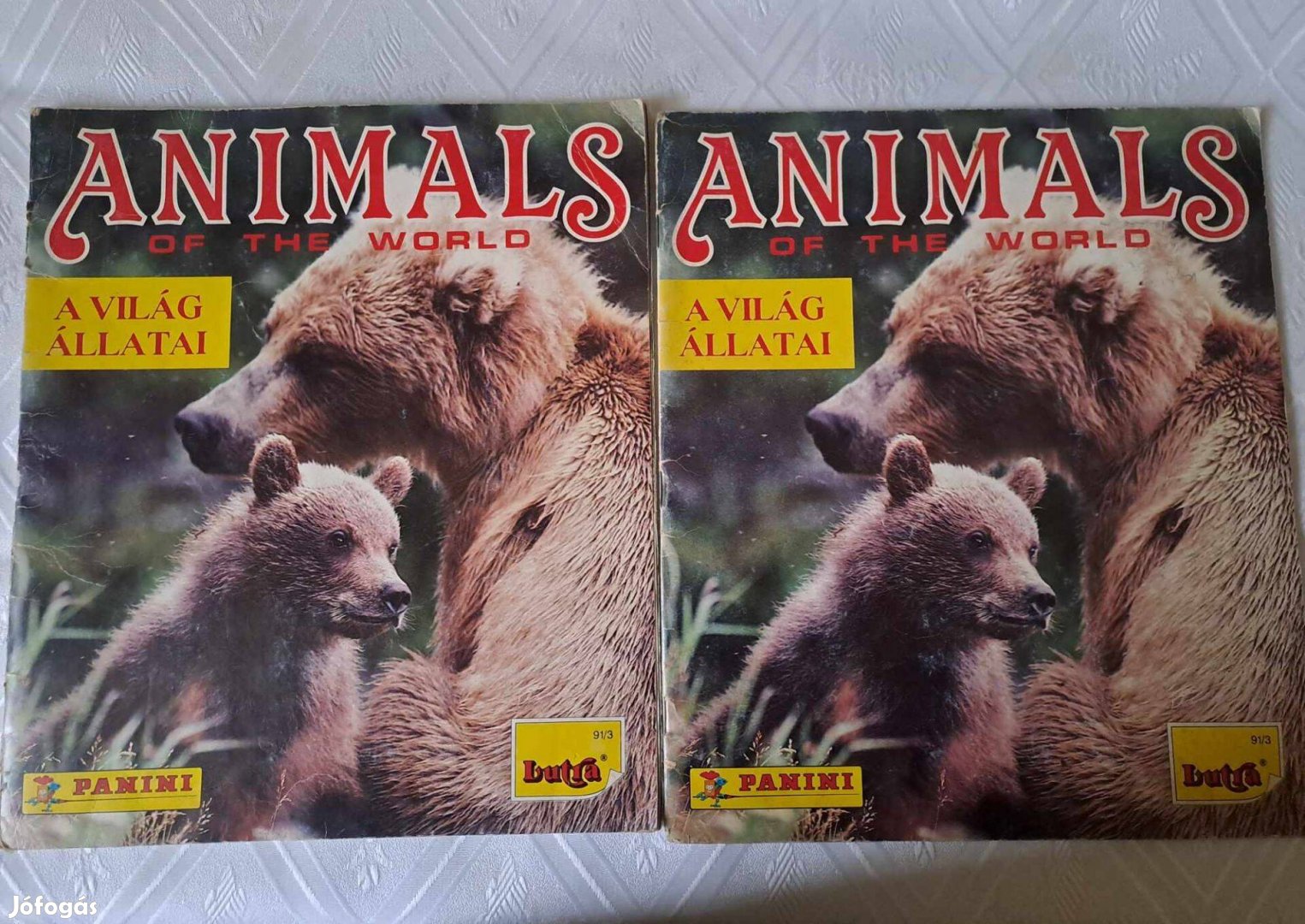 2 db A világ állatai Lutra album - Panini