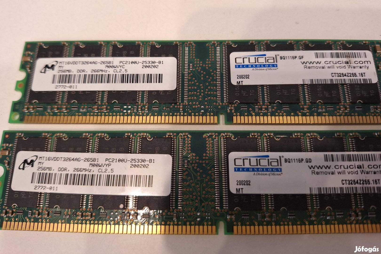 2 db Ddr 256 mb ram