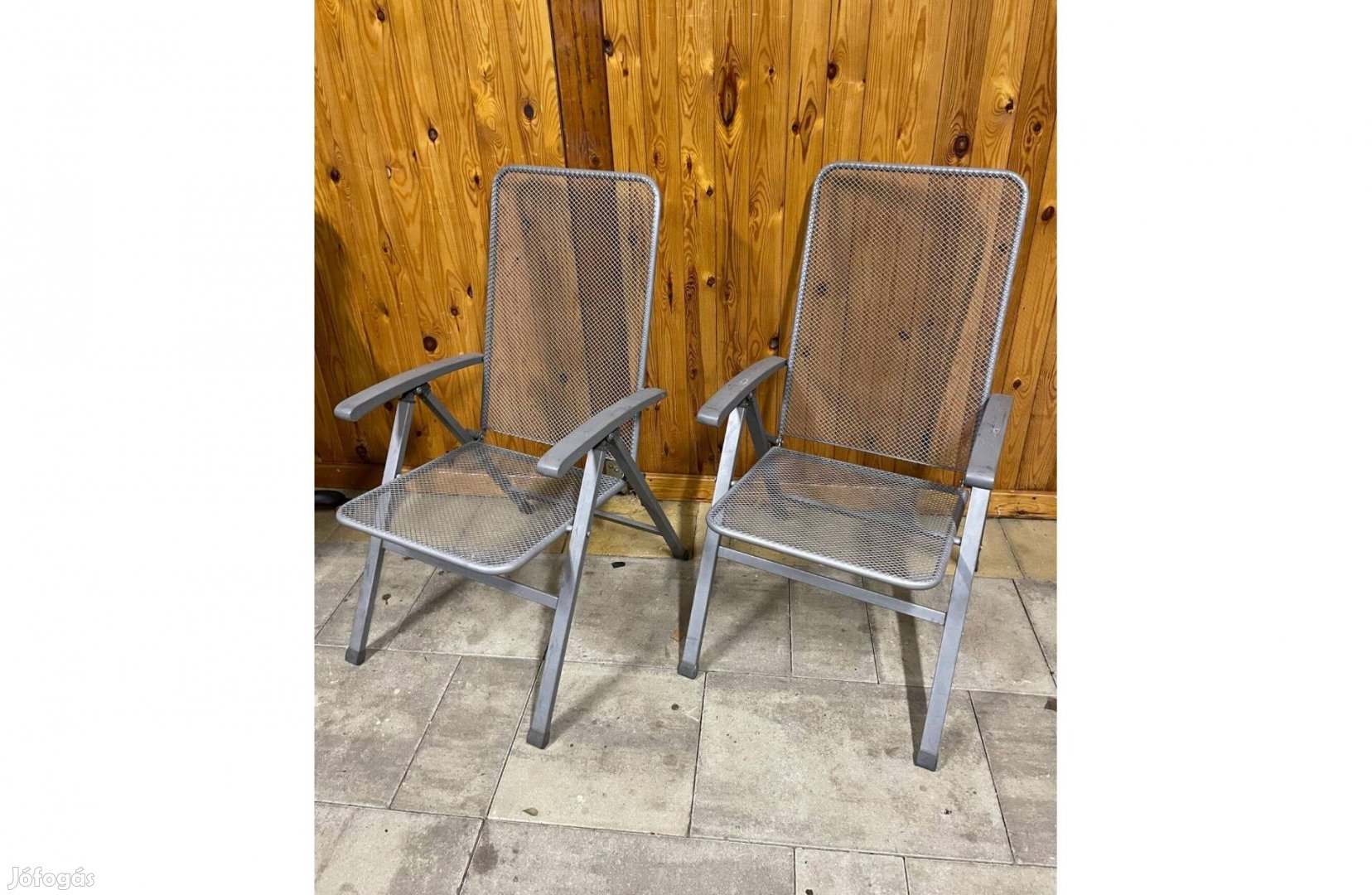 2 db Extra erős Acél Összecsukható Kerti Szék Dönthető