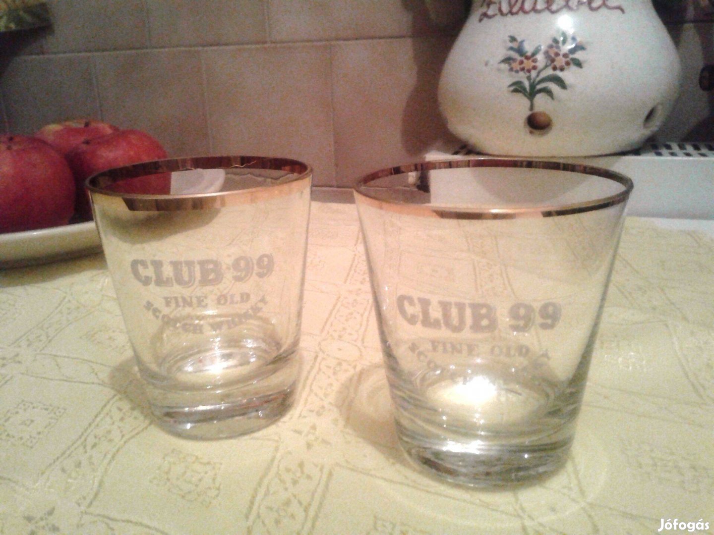 2 db Klub 99-es üveg italos pohár egyben