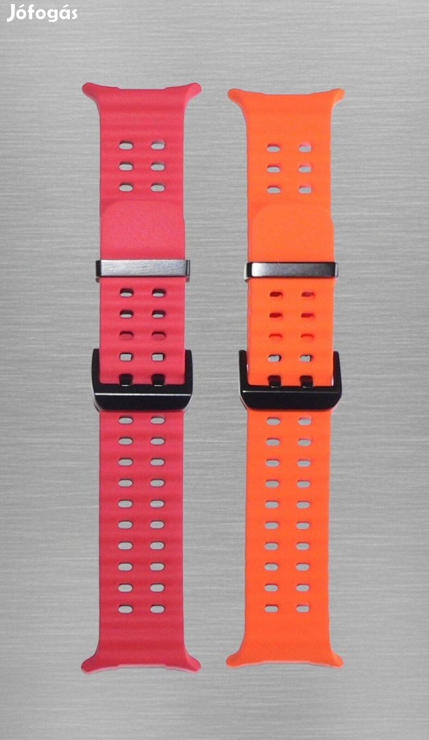 2 db Samsung Galaxy Watch Ultra szilikon szíj - Piros,