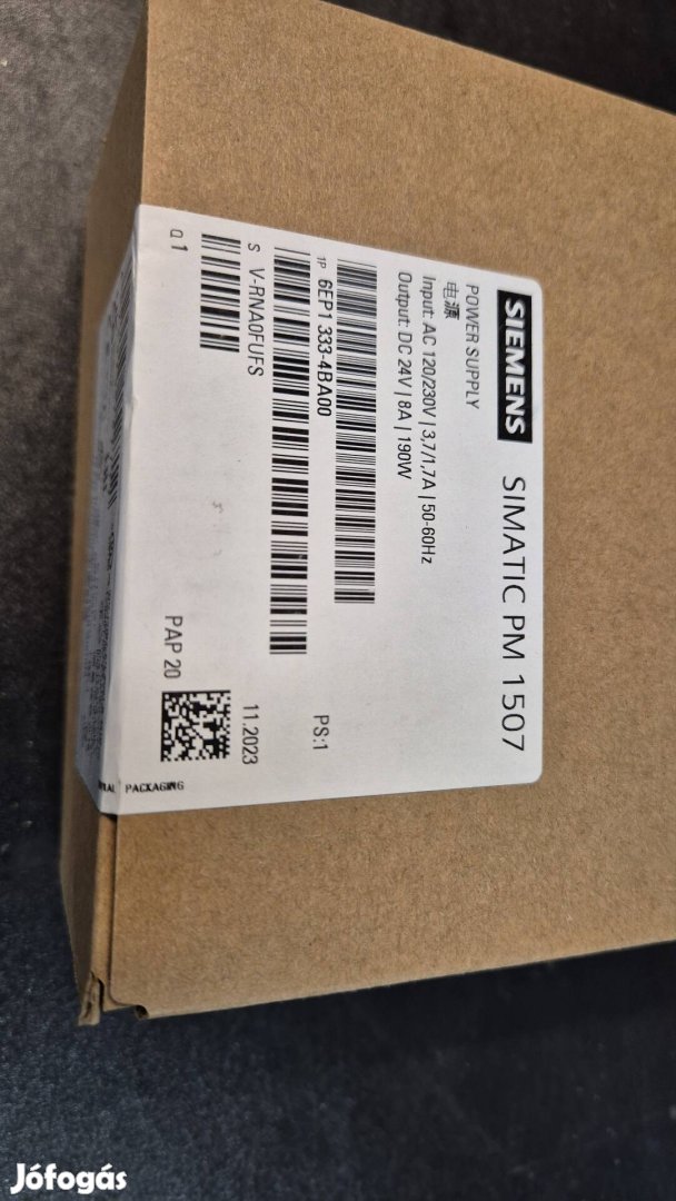 2 db Siemens Simatic PM1507 (8A Táp)