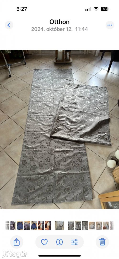 2 db Sötétítő függöny barna mintás 150x245 